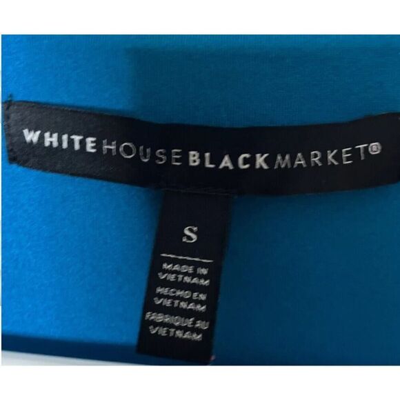 White House Black Market Blue Sheath Workwear Dress Stretch Designer US S - Picture 7 of 9